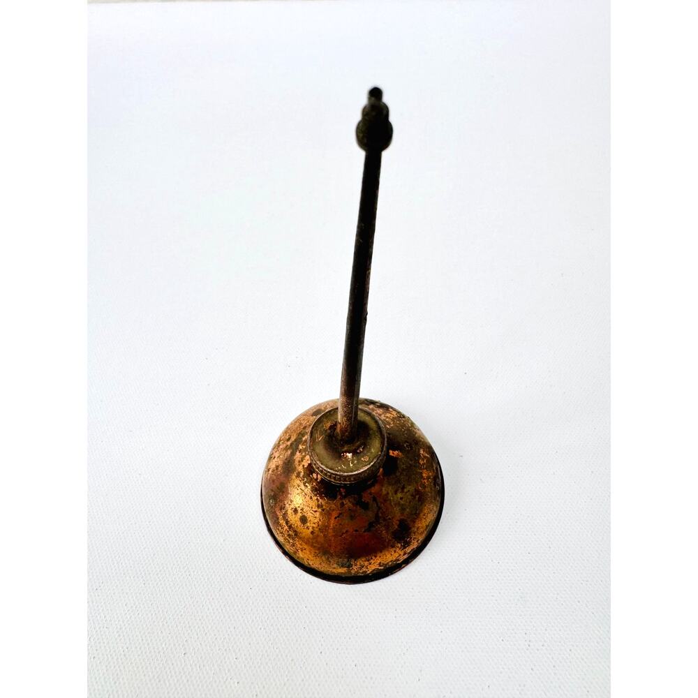 Vintage Copper-Plated Long-Spout Machine Oil Can Industrial Oiler